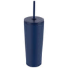 Logomark Navy Bayard 24 oz. Double Wall Steel/PP Liner Straw Tumbler