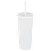 Logomark White Bayard 24 oz. Double Wall Steel/PP Liner Straw Tumbler