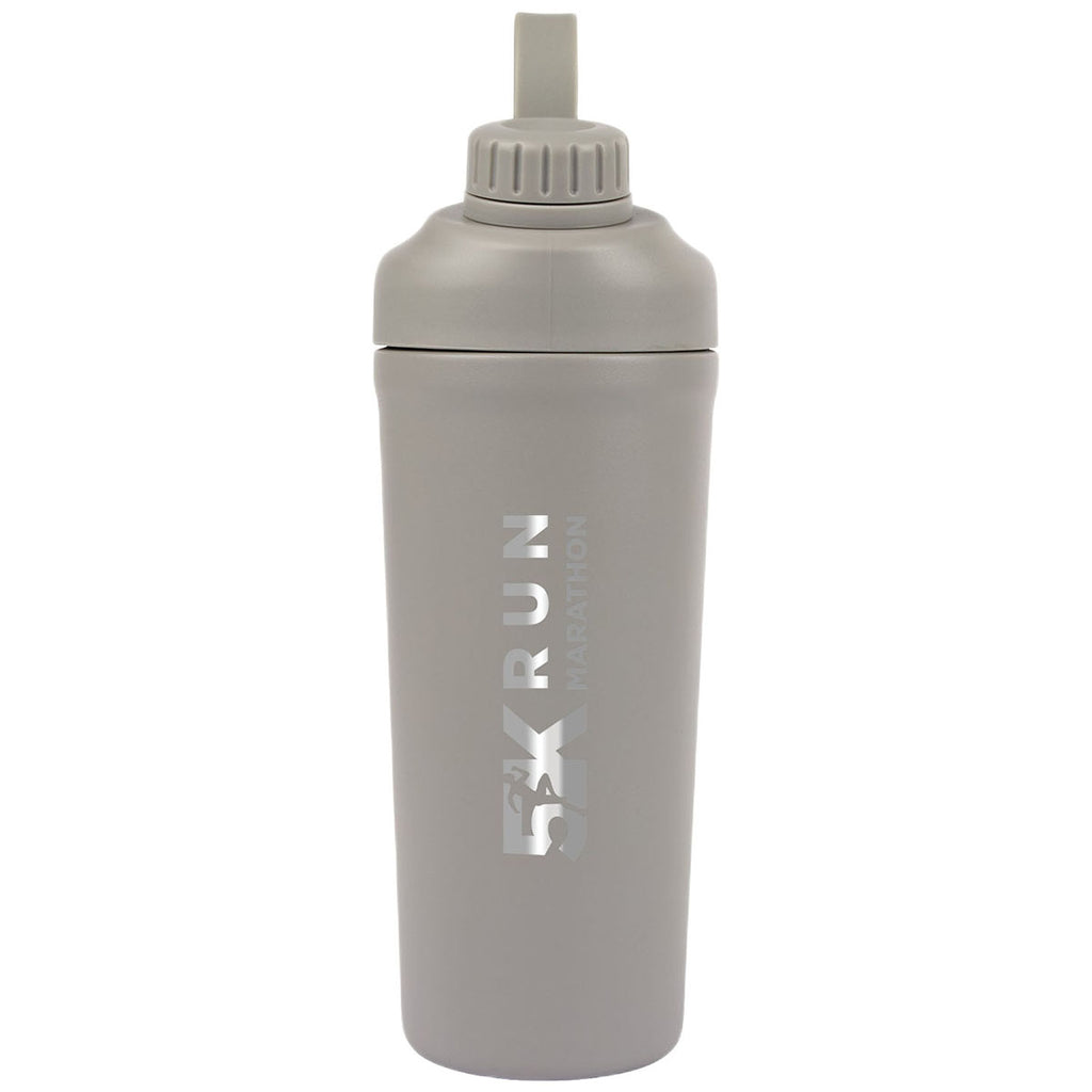 Logomark Grey Longden 26 oz. Double Wall, Stainless Steel Shaker Bottle