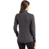 Cutter & Buck Women's Black Heather Peshastin Eco Recycled Half Zip Pullover