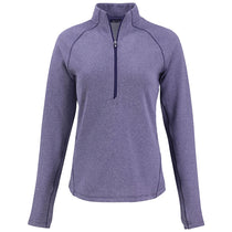 Cutter & Buck Women's College Purple Heather Peshastin Eco Recycled Half Zip Pullover