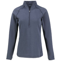 Cutter & Buck Women's Navy Blue Heather Peshastin Eco Recycled Half Zip Pullover