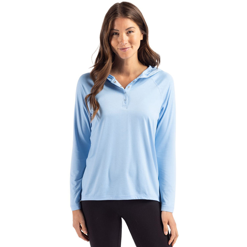 Cutter & Buck Women's Atlas Coastline Epic Comfort Eco Recycled Hooded Shirt