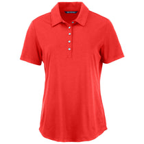 Cutter & Buck Women's Red Coastline Epic Comfort Eco Recycled Polo