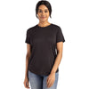 Cutter & Buck Women's Black Coastline Epic Comfort Recycled Short Sleeve Tee