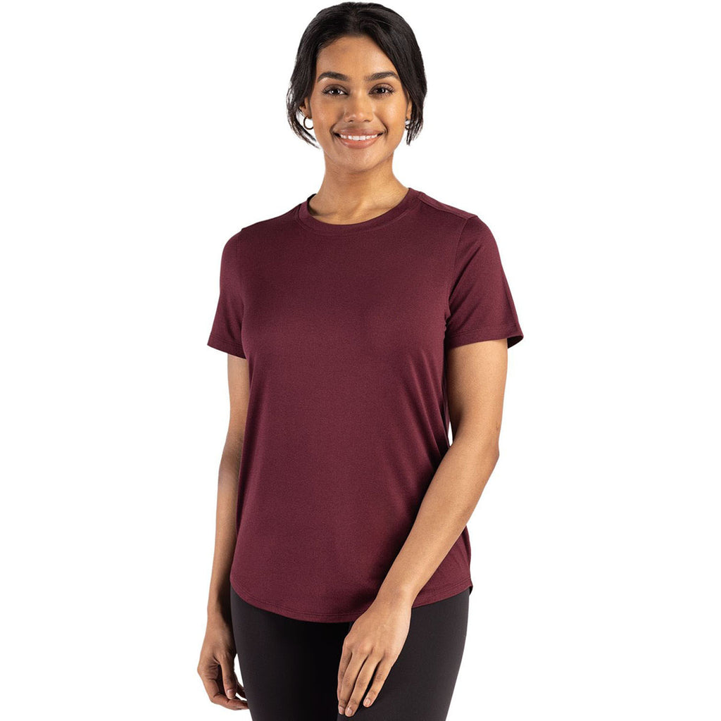 Cutter & Buck Women's Bordeaux Coastline Epic Comfort Recycled Short Sleeve Tee
