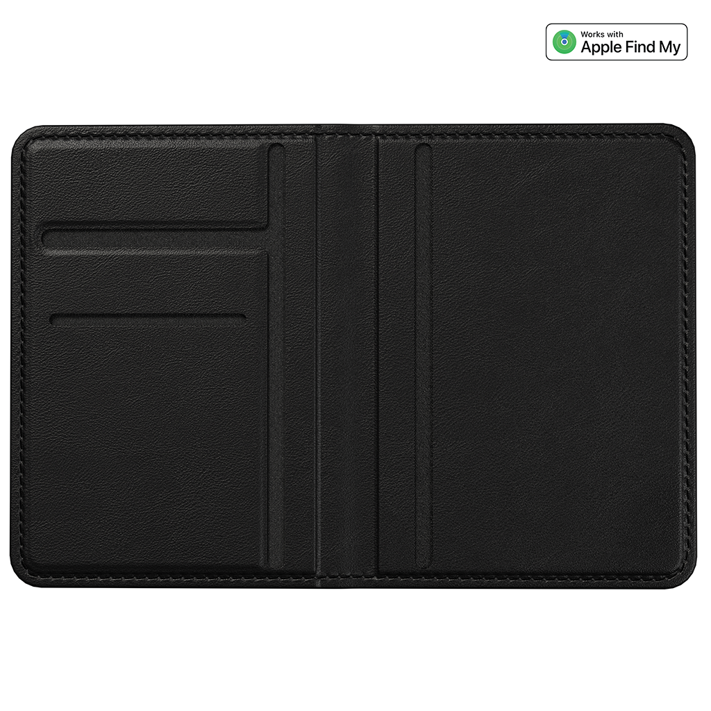 Spector & Co. Black Pulse Passport Holder with Apple Find My