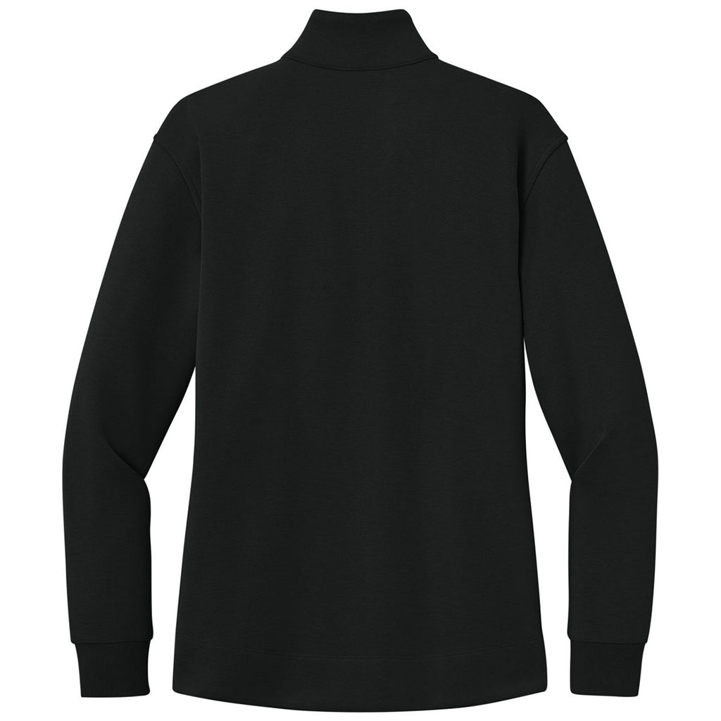 Port Authority Women's Deep Black Wearever Signature Double Pique 1/4-Zip