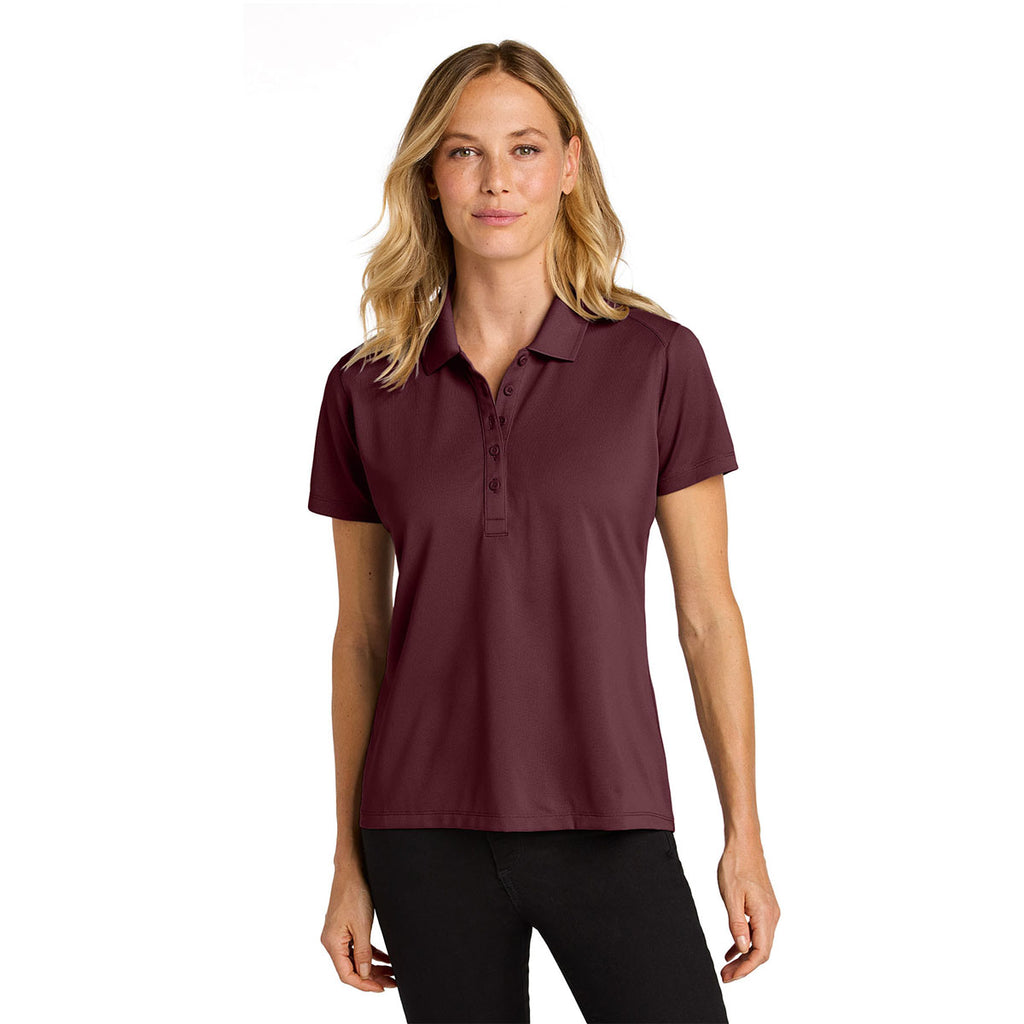 Port Authority Women's Burgundy Wearever Performance Pique Polo