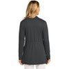 Port Authority Women's Grey Steel Breakwater Open Cardigan