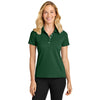 Port Authority Women's Hunter Green Dry Zone Stain-Release Grid Polo