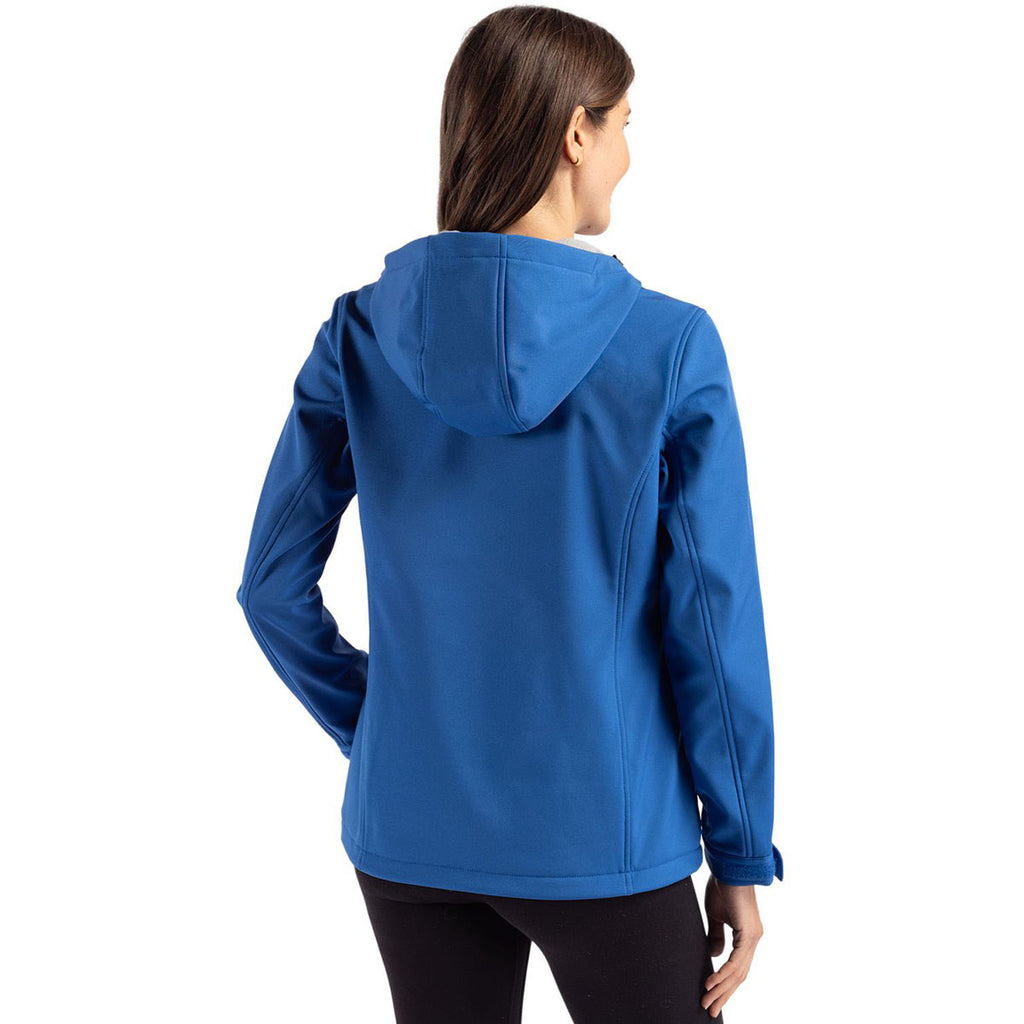 Clique Women's Royal Blue Telemark Eco Stretch Softshell Full Zip Hooded Jacket