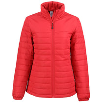 Clique Women's Red Elevation Eco Full Zip Puffer Jacket