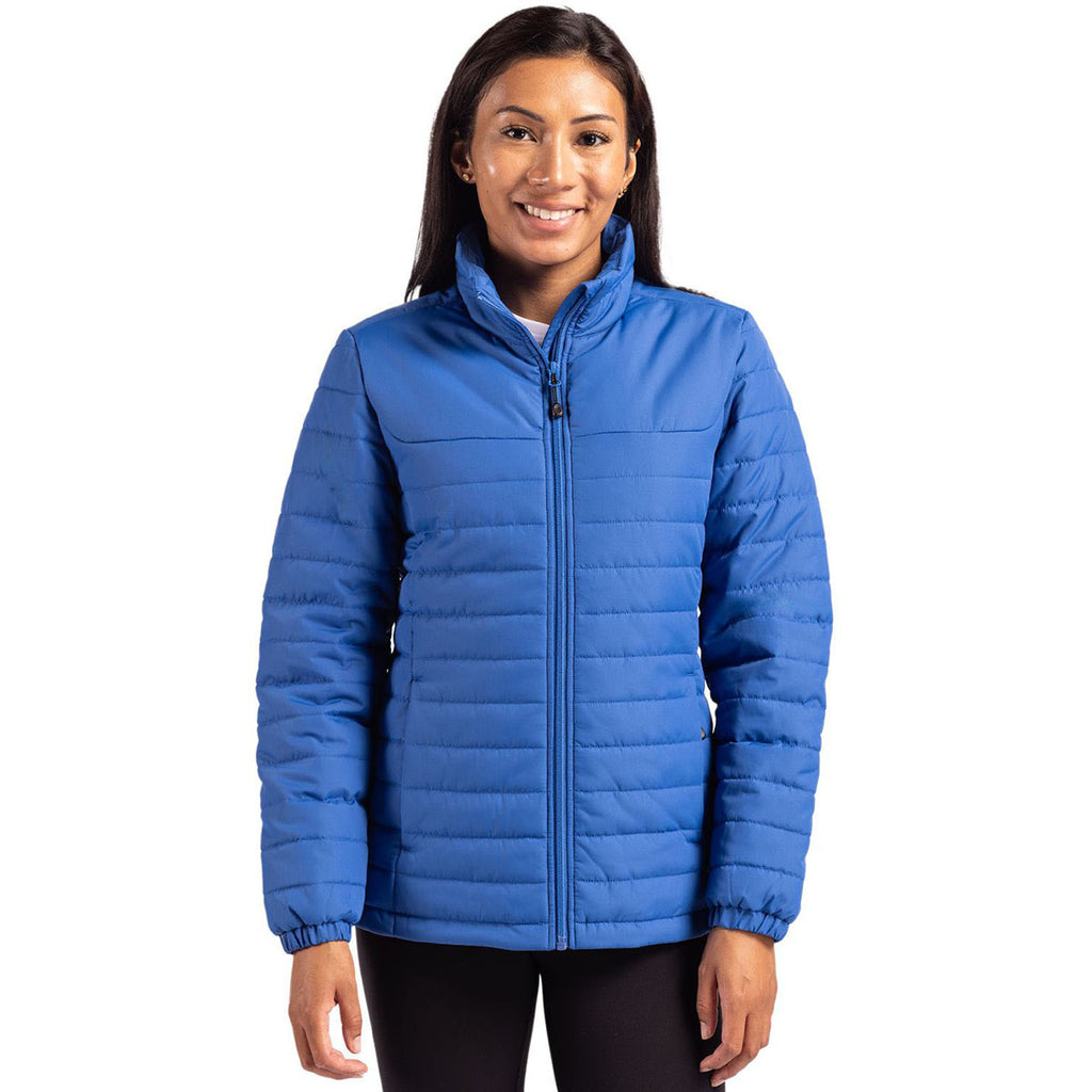 Clique Women's Royal Blue Elevation Eco Full Zip Puffer Jacket