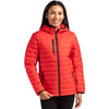 Clique Women's Red Valhalla Full Zip Puffer Jacket