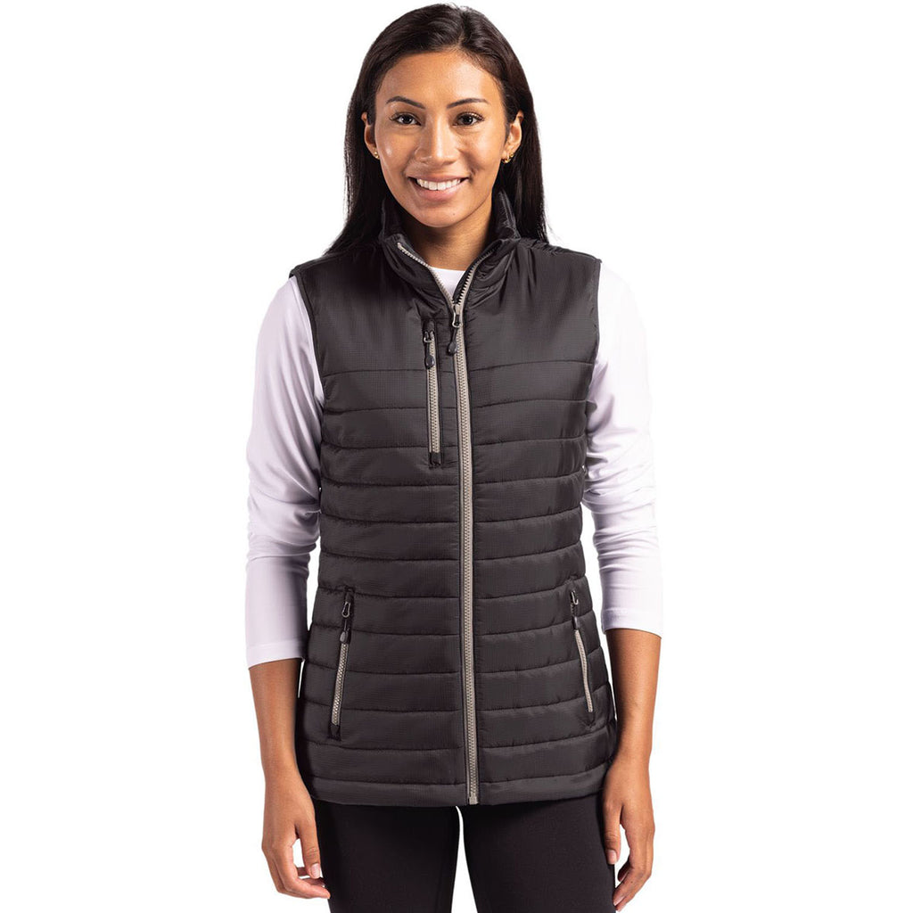 Clique Women's Black Valhalla Full Zip Puffer Vest