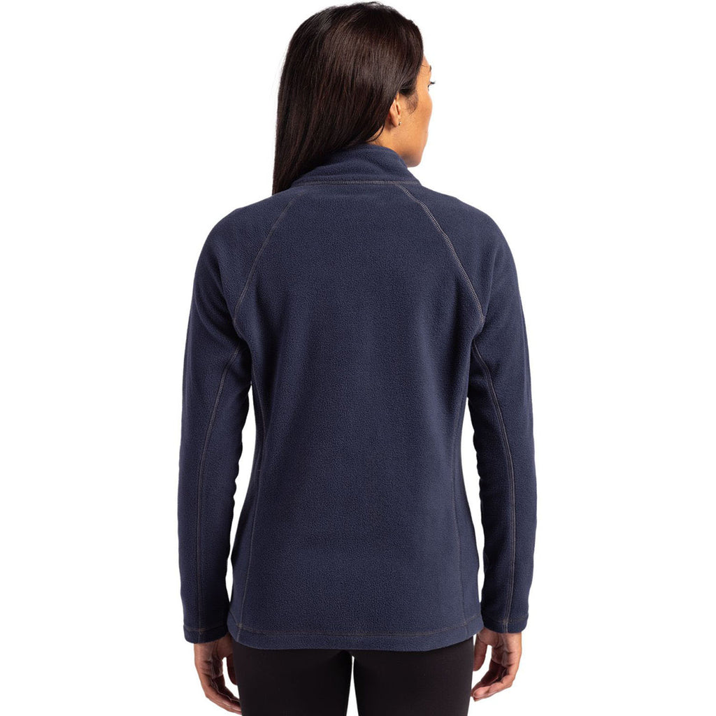 Clique Women's Dark Navy Powder Fleece Full Zip Jacket