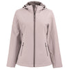 Clique Women's Silver Grey/Pure Slate Tempo Recycled Stretch Softshell Hooded Jacket