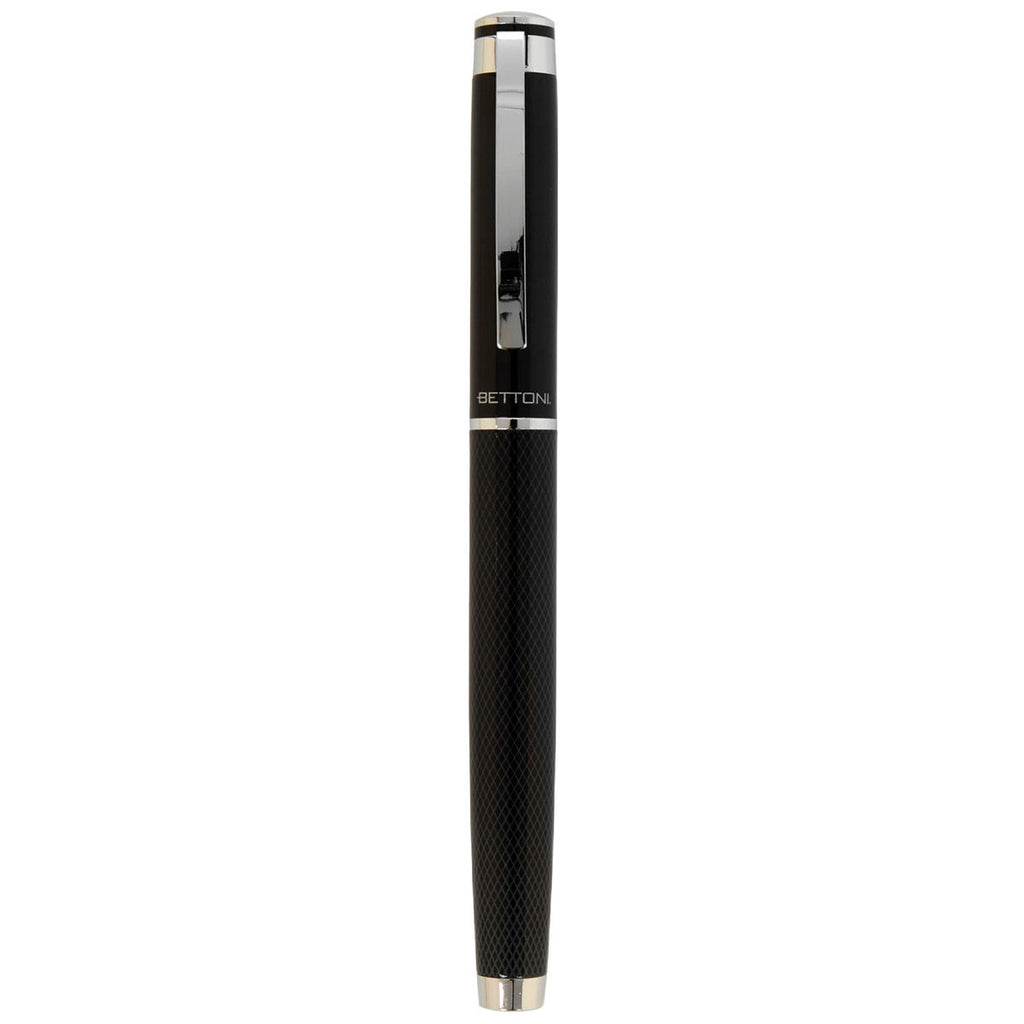 Bettoni Black Lazio Recycled Brass Cap-Off Rollerball Pen