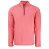 Cutter & Buck Men's Red Heather Peshastin Eco Fleece Recycled Half Zip Pullover