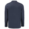 Cutter & Buck Men's Navy Blue Coastline Epic Comfort Recycled Long Sleeve Polo