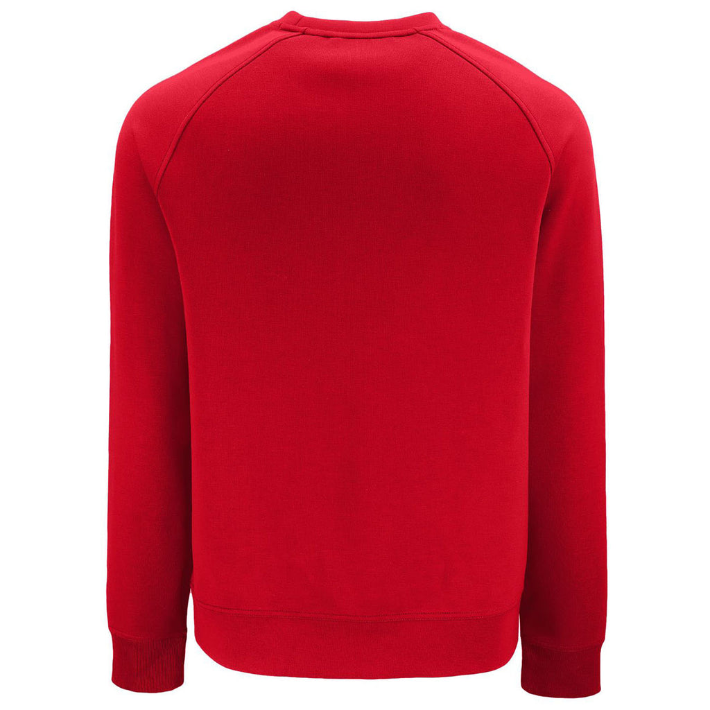 Cutter & Buck Men's Red Roam Recycled Crew Neck Pullover