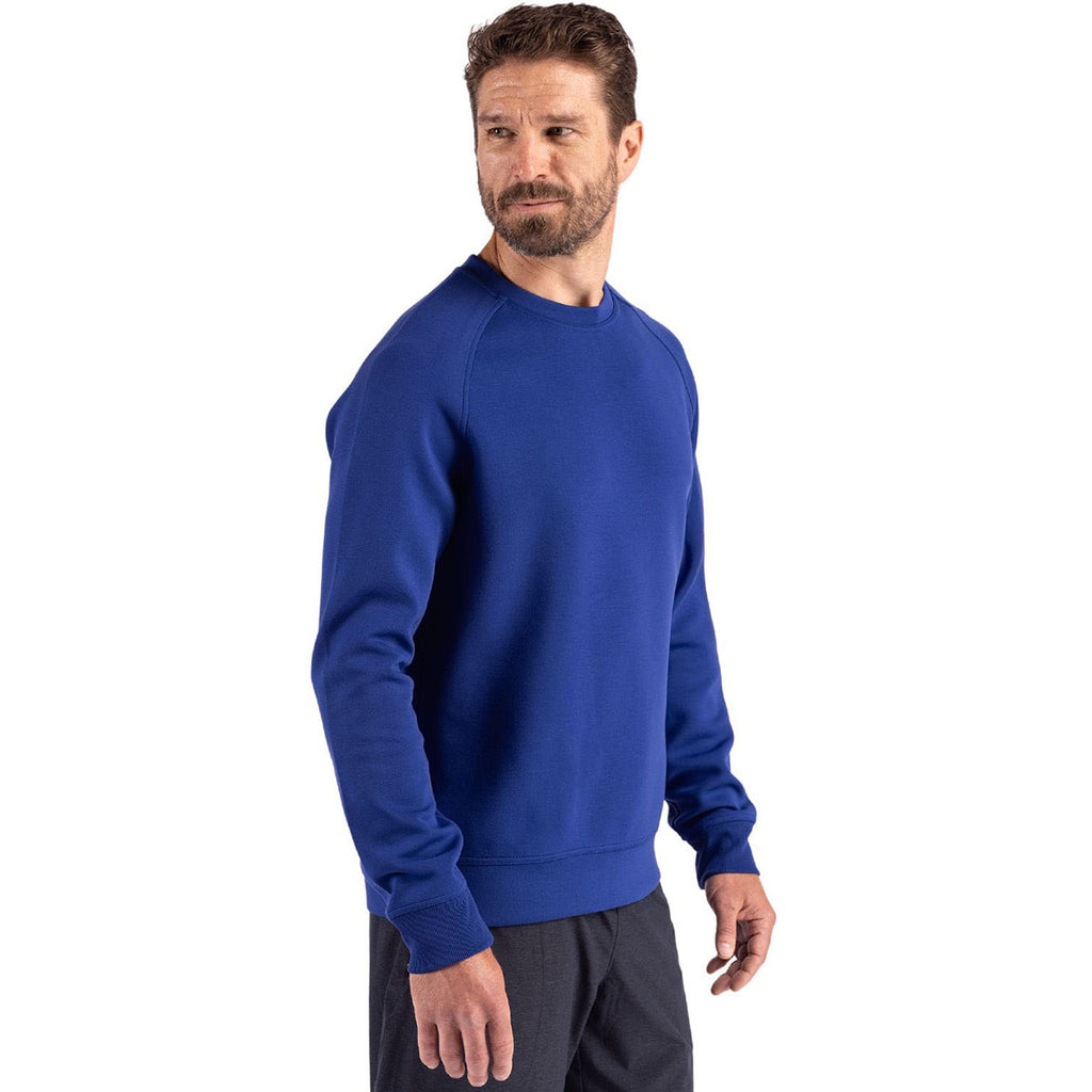 Cutter & Buck Men's Tour Blue Roam Recycled Crew Neck Pullover