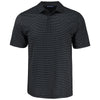 Cutter & Buck Men's Black Pike Eco Shadow Check Print Recycled Polo