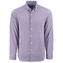 Cutter & Buck Men's College Purple/White Skyline Epic Confidence Recycled Gingham Long Sleeve Dress Shirt