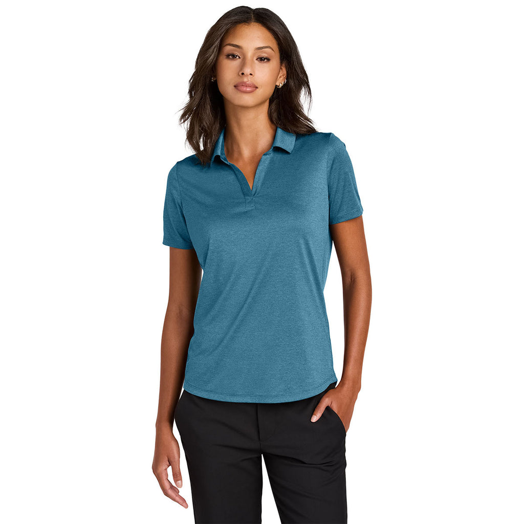 Mercer+Mettle Women's Harbor Blue Heather Recharge Jersey Polo
