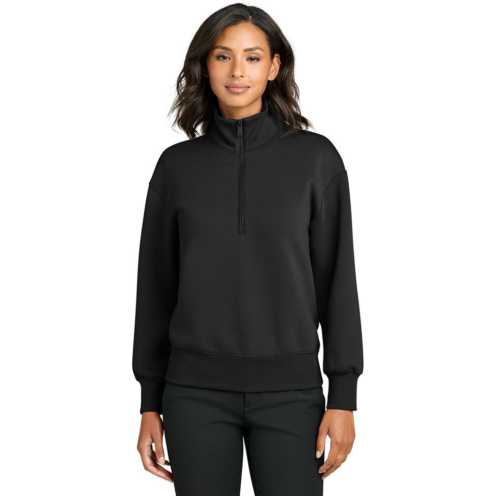 Mercer+Mettle Women's Deep Black Soft Spacer 1/4-Zip