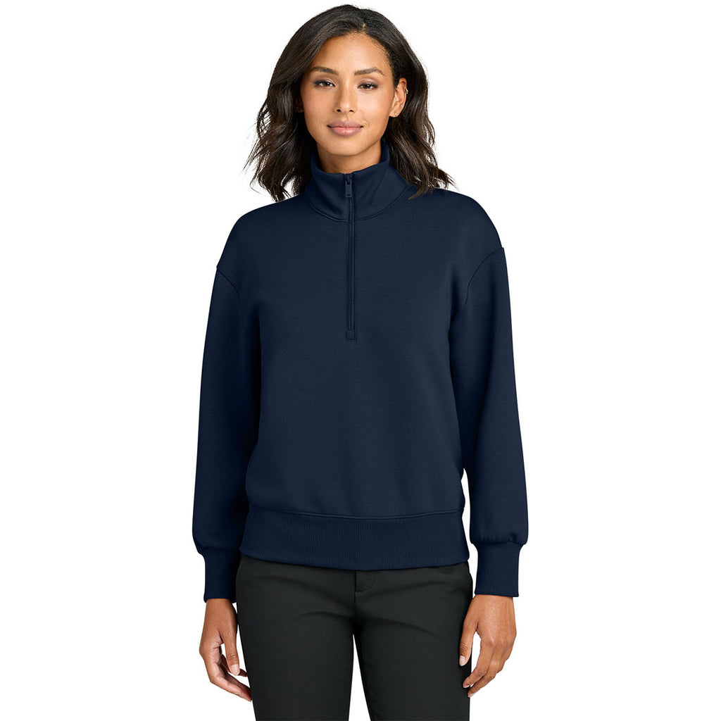 Mercer+Mettle Women's Night Navy Soft Spacer 1/4-Zip