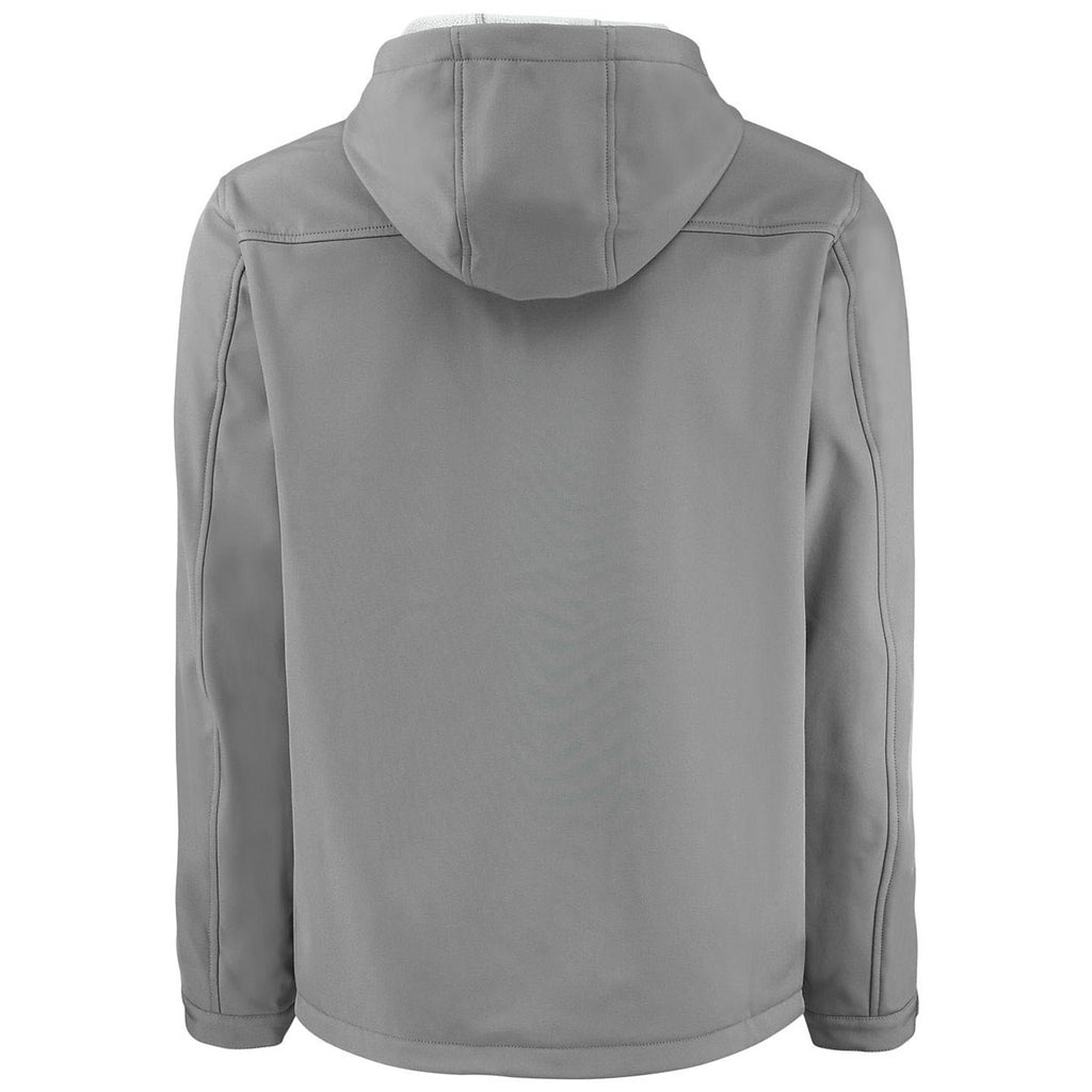 Clique Men's Pure Slate Telemark Eco Stretch Softshell Full Zip Hooded Jacket