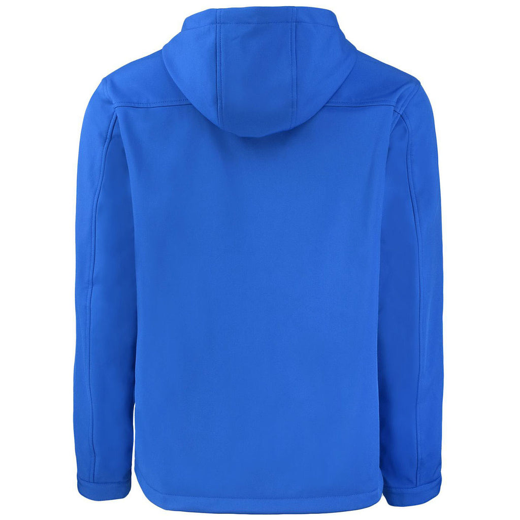 Clique Men's Royal Blue Telemark Eco Stretch Softshell Full Zip Hooded Jacket