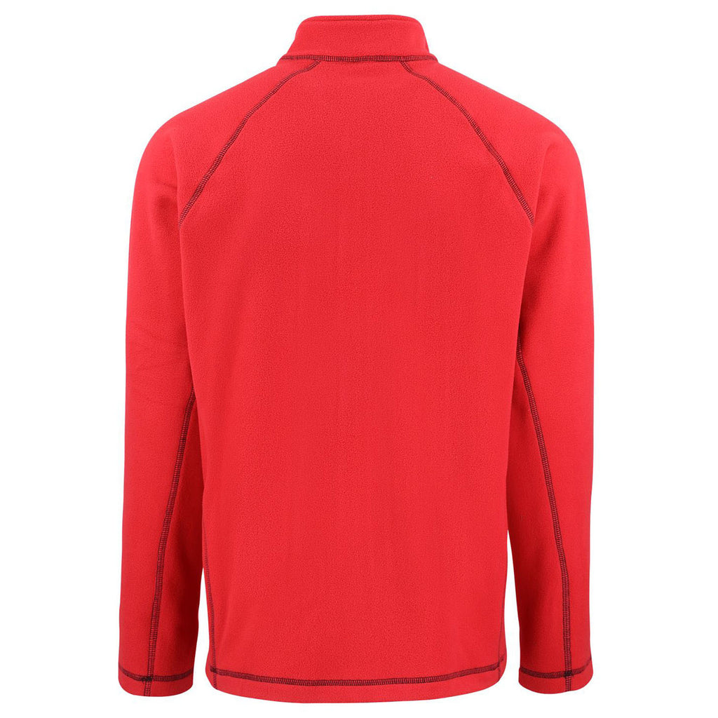 Clique Men's Red Powder Fleece Full Zip Jacket