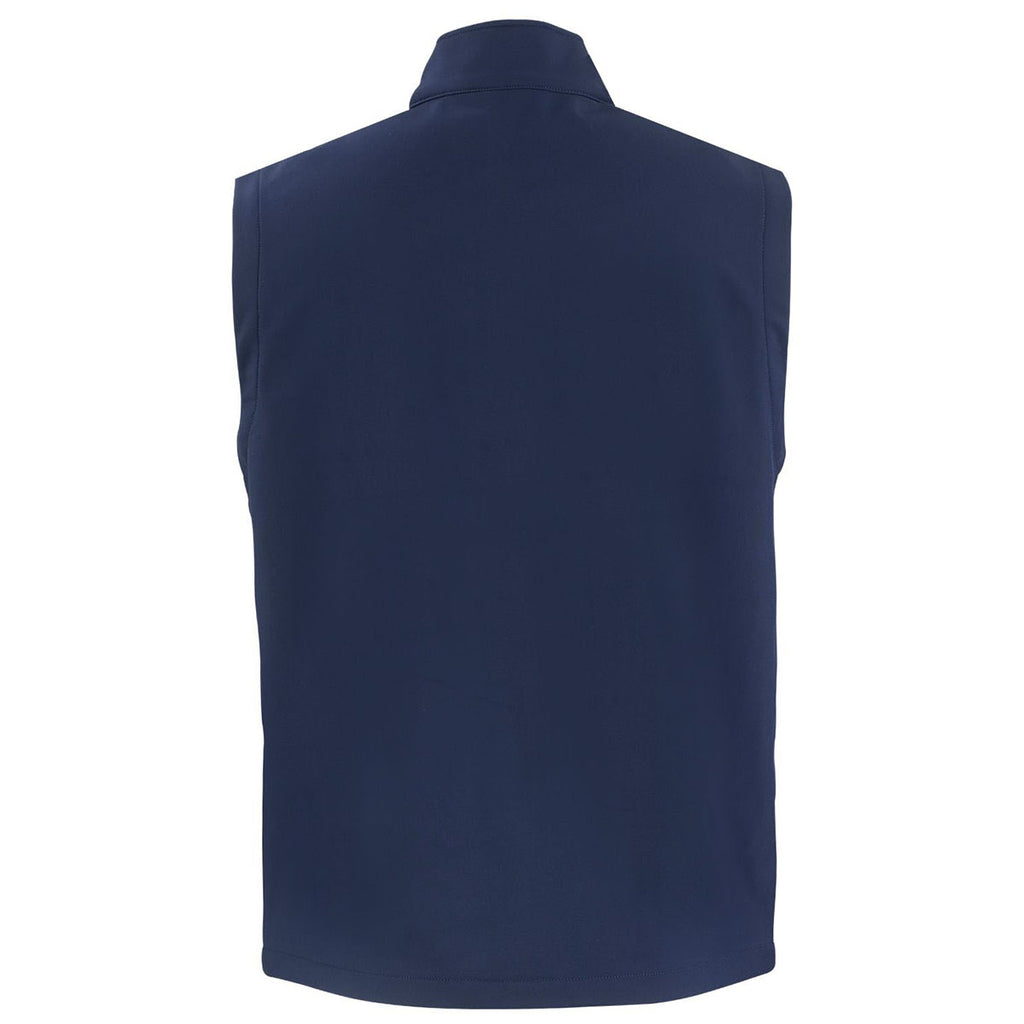 Clique Men's Dark Navy/Pure Slate Tempo Stretch Full Zip Softshell Vest