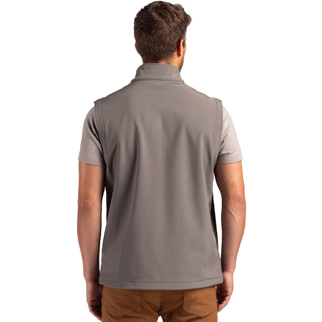 Clique Men's Pure Slate/Black Tempo Stretch Full Zip Softshell Vest