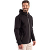 Clique Men's Black/Pure Slate Tempo Recycled Stretch Softshell Hooded Jacket