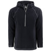 Clique Men's Black Powder Recycled Fleece Half Zip Hooded Pullover