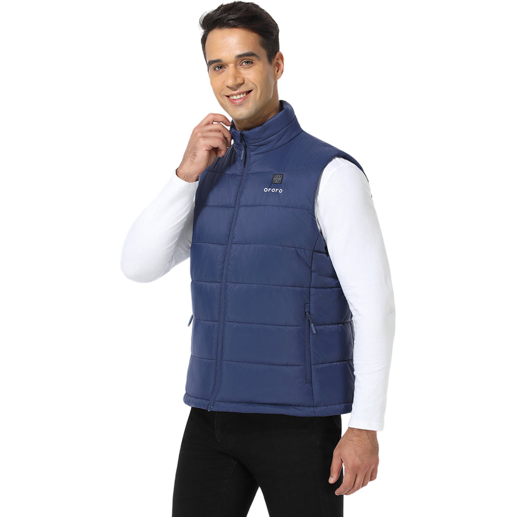 Ororo Men's Navy Blue Classic Heated Vest