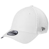 New Era White 39THIRTY Performance Stretch Mesh Cap