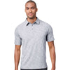 North End Men's Platinum Heather Eclipse Jacquard Polo