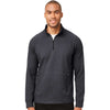 North End Men's Carbon Rhythm Waffle Quarter-Zip Pullover