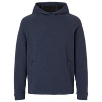 North End Men's Classic Navy Heather Spirit Textured Hooded Pullover