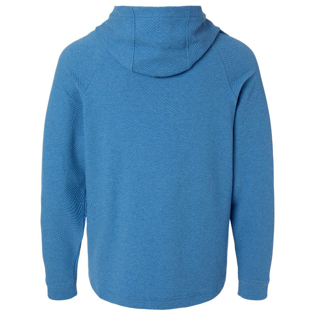 North End Men's Light Nautical Blue Heather Spirit Textured Hooded Pullover