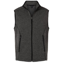 North End Men's Black/Grey Jasper Jacquard Fleece Vest