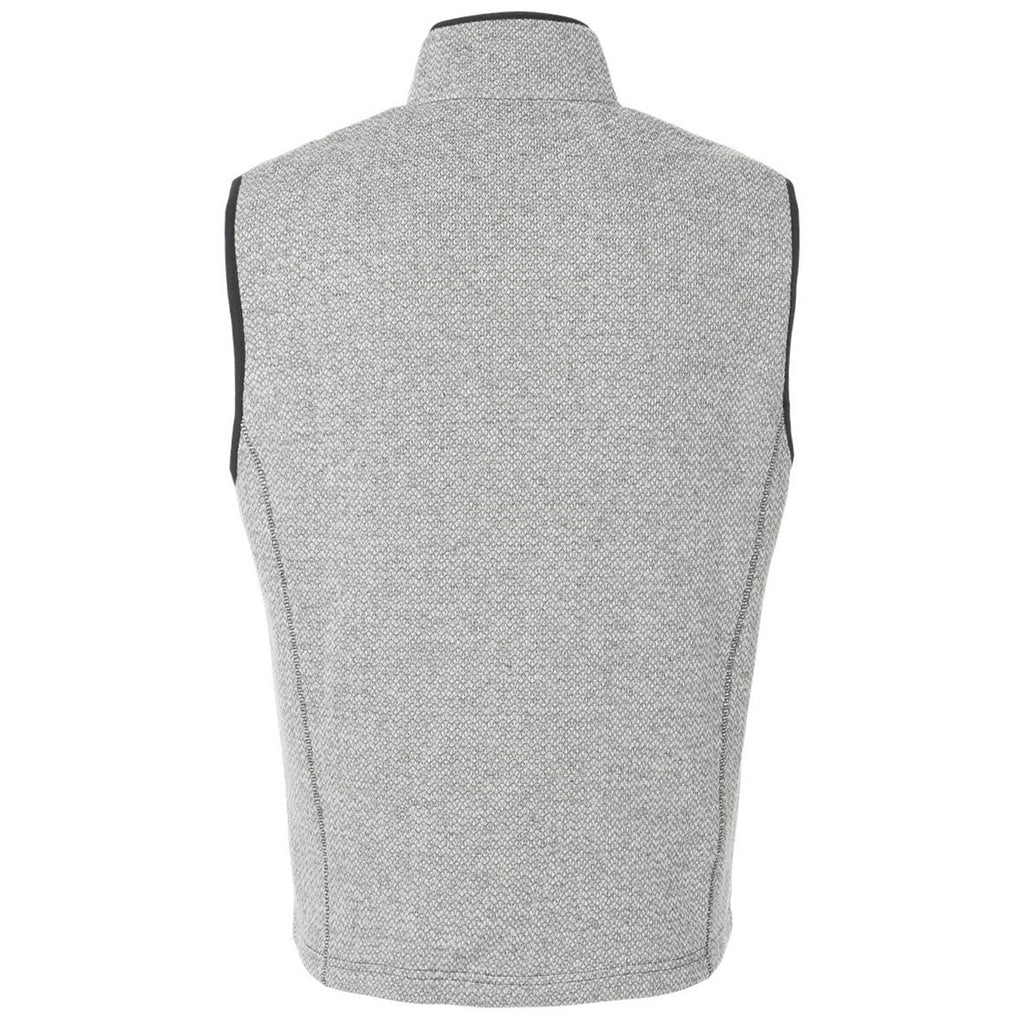 North End Men's Grey/White Jasper Jacquard Fleece Vest
