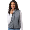 North End Women's Classic Navy/White Jasper Jacquard Fleece Vest