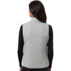 North End Women's Grey/White Jasper Jacquard Fleece Vest