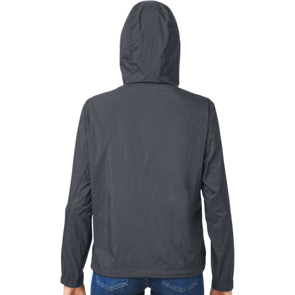 North End Women's Carbon/Black Aura Lightweight Packable Anorak